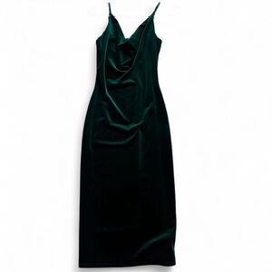 NWOT Altar’d State Emerald Velvet Midi Dress Size XS